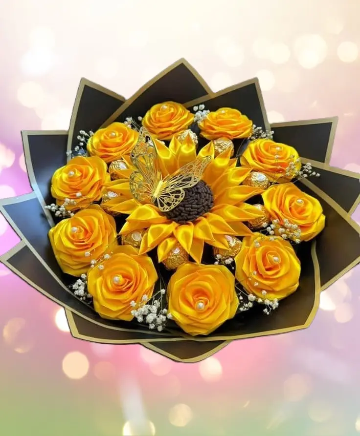 Flores Amarillas y chocolates 🌻💛🌹