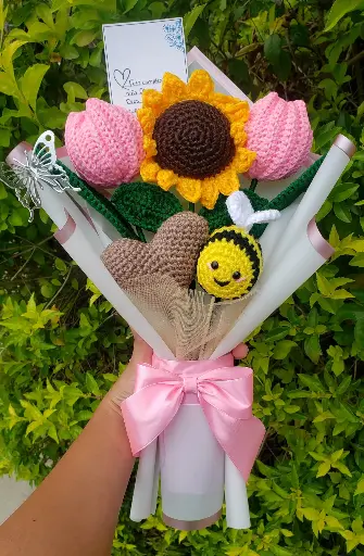 Girasol Mixto y Abejita  🌻🐝🌷